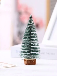 Mini Árbol De Navidad Con Hilo De Yute Y Base De Madera, Diseño De Tejido De Ensueño, Para Decoraciones Navideñas Para El Hogar Y La Cocina - Verde - Ver 6