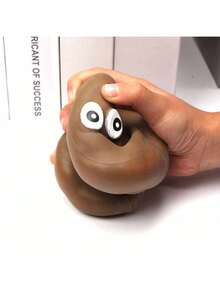 1pc Creative Funny Tpr Decompression Poop Toy For Prank, Stress Relief, Stretching And Squishing - Brown - View 4
