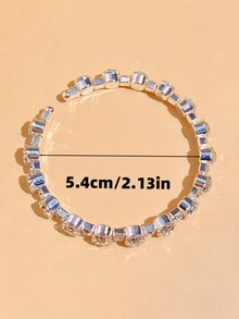 Stylish diamond bracelet - Silver - View 5