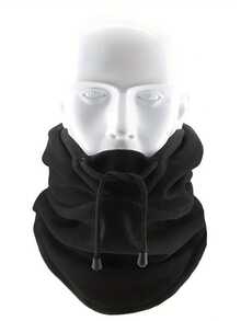 1 件羊毛保暖帽,防風騎行帽,戶外運動圍巾,冬季加厚頭套 - 軍綠色 - 查看 2