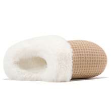 DRSLPAR Comfy House Slippers For Women Fuzzy Memory Foam Slippers Cozy Slip On Outdoor Indoor Warm Fleece Lined Bedroom Shoes - 卡其色 - 查看 4