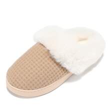 DRSLPAR Comfy House Slippers For Women Fuzzy Memory Foam Slippers Cozy Slip On Outdoor Indoor Warm Fleece Lined Bedroom Shoes - 卡其色 - 查看 7