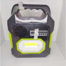 BOCIA Solar Camping Kit, Emergency Light With Solar Panel, Speaker And Radio, Portable Solar Light With Spotlight, MOR-15, Solar Emergency Light