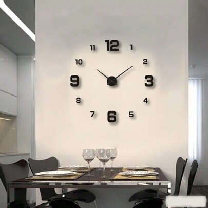 1PC Creative Frameless DIY Clock Wall Sticker Home Silent Clock Living Room Office Wall Decoration,Need Battery,Home Decor ,Room Decor