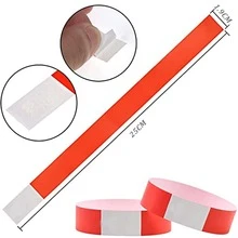 100 Pulseras Tyvek Colores Variados (sin Impresión) Eventos! - Blanco - Ver 4