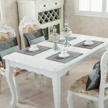 餐墊耐熱鑲有鑽石飾邊防滑西式餐桌墊 - 灰色 - 查看 1