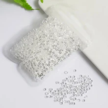 5000顆/袋多色鑽石珠寶甲油美甲裝飾品,附布袋,diy裝飾必備 - 無色 - 查看 3