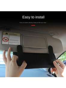 1入組新款汽車面紙收納盒套裝,pu皮革餐巾紙容器,太陽能遮陽板汽車通用,升級您的車內擺設！（黑色) - 黑色 - 查看 2