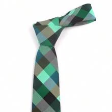 1pc New Jacquard Woven Neck Tie For Men Classic Check Ties Fashion Polyester Men Necktie For Wedding Business Suit Plaid Tie Work