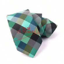 1pc New Jacquard Woven Neck Tie For Men Classic Check Ties Fashion Polyester Men Necktie For Wedding Business Suit Plaid Tie Work