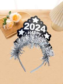 1pc Electroplated Paper Plastic Crown Headband Set, Party Supplies For Birthday, Christmas, Wedding, Dance Party, Halloween, Carnival, New Year, Easter