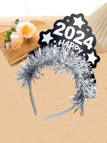 1pc Electroplated Paper Plastic Crown Headband Set, Party Supplies For Birthday, Christmas, Wedding, Dance Party, Halloween, Carnival, New Year, Easter