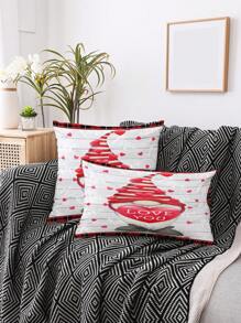 1pc Valentine'S Day Pattern Printed Pillow Cover