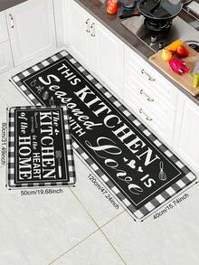Kitchen Mats & Rugs - Black and White - View 9