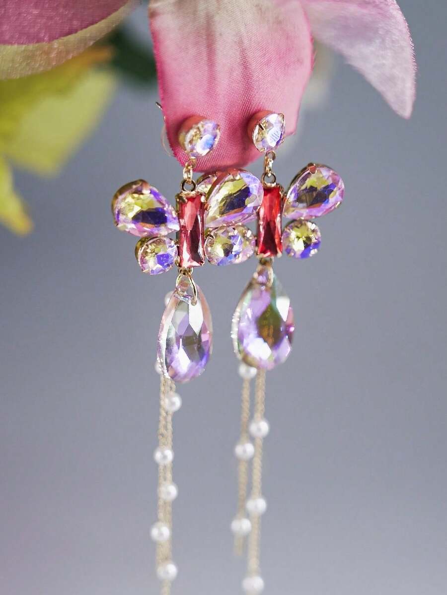 Aretes - mariposa morada - Ver 1