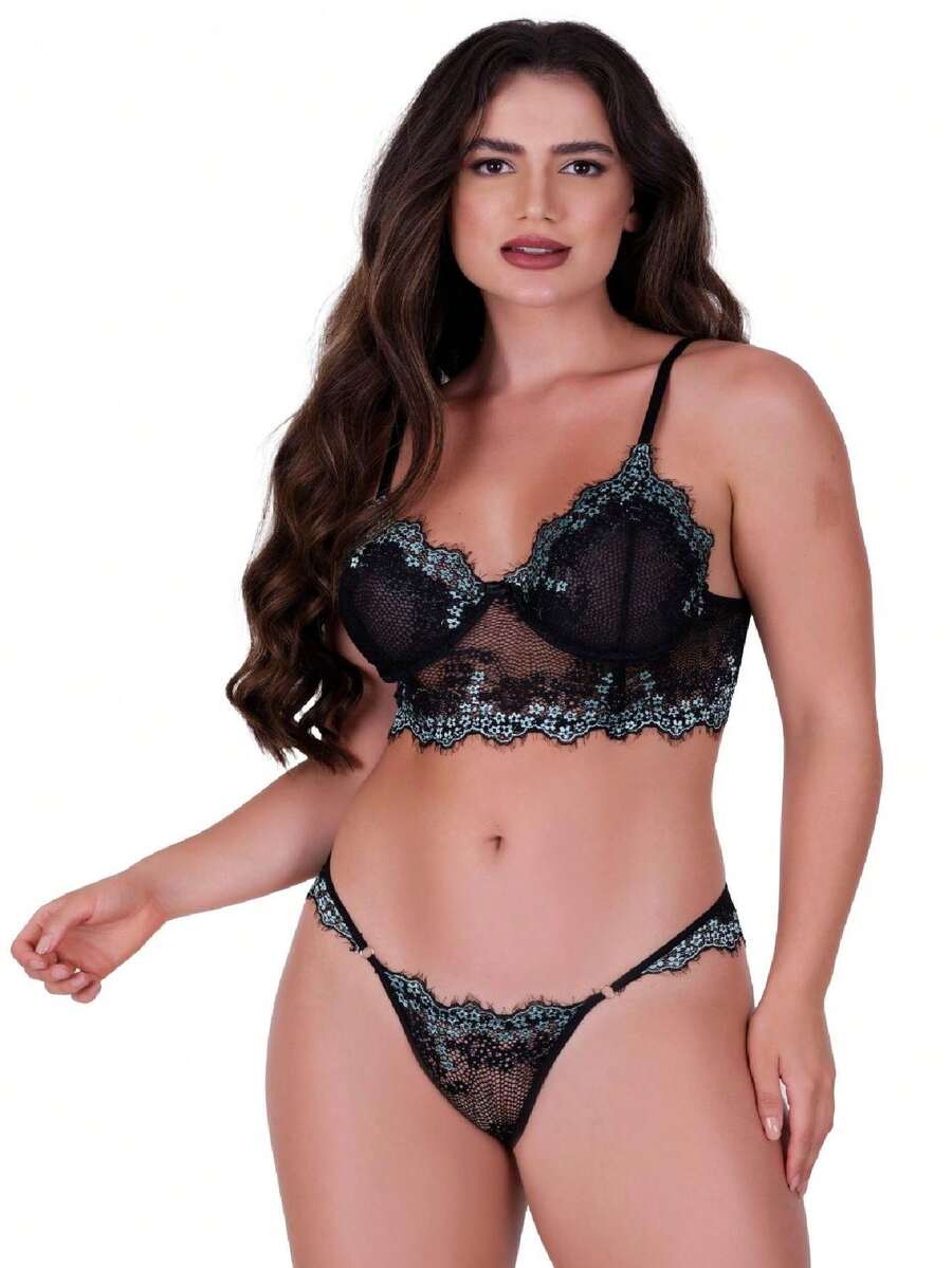 Women Bra & Panty Sets - 綠色 - 查看 1