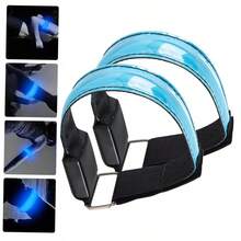 1 件装 LED 发光臂带 LED 反光腕带夜光带夜跑户外运动跑步灯适用于夜间运动跑步骑行 - 粉色 - 查看 5