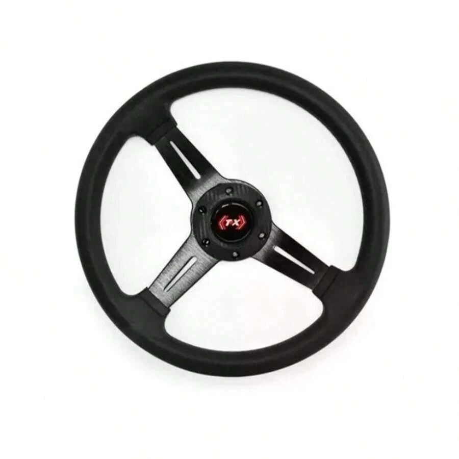 Volante Deportivo Automotriz Universal 32 Cm - Negro - Ver 1