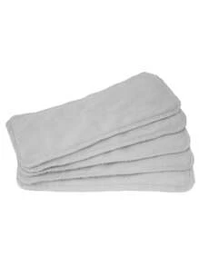 BABYBAMBOO 5 Inserts - 4-Layer Microfiber Absorbent For Reusable Diaper - Grey - View 1
