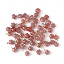 5/10入組天然石材切面正方形水晶吊墜,適用於diy項鍊珠寶製作配件和日常送禮 - 切面方塊-9mm - 查看 28