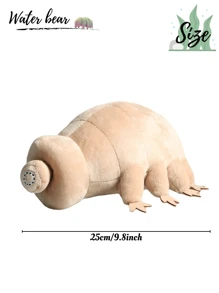 25CM/9.8'' Cute Tardigrade Plush Toy, Soft Stuffed Animal Toy, Lovely Water Bear Insect Doll For Kids Educational Toy Boys Birthday Gift Party Supplies Christmas Decor Xmas Gift Happy New Year - Apricot - View 12