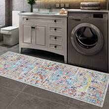 Pauwer Hallway Runner Rug, Boho Washable Runner Rugs with Rubber Backing, Non Slip Carpet Runner for Hallways, Farmhouse Rug Runners for Kitchen Laundry Room Entryway Bathroom