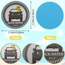YuliSpy 1pc New Style 4x4 Duck Metal Car Emblem, Designed Specifically For Or Cherokee, Can Be Placed Anywhere! - Grey - View 2