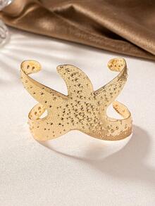 1pc Simple Yet Elegant & Stylish & Versatile Sea Star Series European Style Bracelet - Gold - View 4