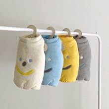 加厚的秋冬毛衣,配有表情設計,適用於小型和中型犬貓 - 灰色 - 查看 3