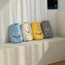 加厚的秋冬毛衣,配有表情設計,適用於小型和中型犬貓 - 灰色 - 查看 2