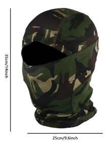 Mặt nạ trượt tuyết unisex, mặt nạ chắn gió, khăn trùm đầu chống tia UV, phù hợp cho nam và nữ/người động. - ngụy trang màu xanh lá cây - Xem 3