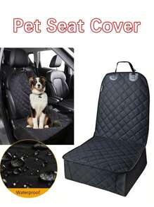 1 Miếng Không thấm nước Ô tô/xe hơi Mặt trước Chỗ ngồi Thảm thú cưng Với Khâu Sự bảo vệ Che phủ Thích hợp Đối với Thú cưng Đi du lịch - màu đen - Xem 2