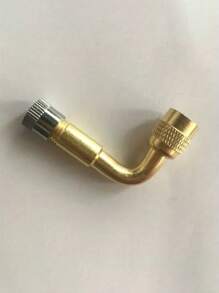 90度摩托車輪胎氣門嘴適配器,銅銀延長管,適用於卡車,汽車,摩托車,獨輪車充氣氣門嘴,美式氣門嘴延長桿,充氣橡膠管,充氣泵連接器 - 彩色 - 查看 6