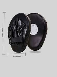 1pc Boxing Target Pad, Curved Muay Thai Punch Mitt, Taekwondo Training Equipment - Black - View 2
