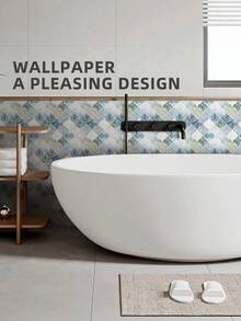 5pcs/Set Self Adhesive Floor Stickers Non-Slip Waterproof Wear-Resistant Oil-Proof Decals For Living Room, Kitchen, Bathroom, Balcony - Multicolor - View 4