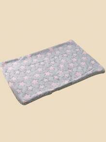 HOLAPET 1pc Printed Double-Layer Thickened Warm Pet Blanket Suitable For Small And Medium-Sized Cats And Dogs To Sleep All Seasons - Pink - View 3