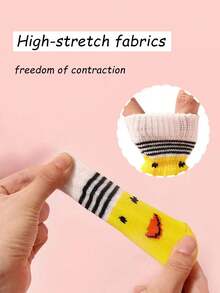 4pcs Pet Paw Protection Dog Socks For Toy Dogs, Small Dogs And Cat, Non-Slip Pet Socks Christmas Pet Gift - Yellow - View 5