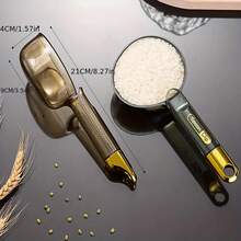 1只鍍金透明量匙,廚房量匙,寵物食品量匙,量杯,廚房秤勺 - 無色 - 查看 6
