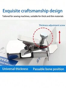 Multi-functional Magnetic Seam Guide Magnet Gauge Edge Locator Universal Sewing Machine Hem Guide Sewing Accessories - Silver - View 7