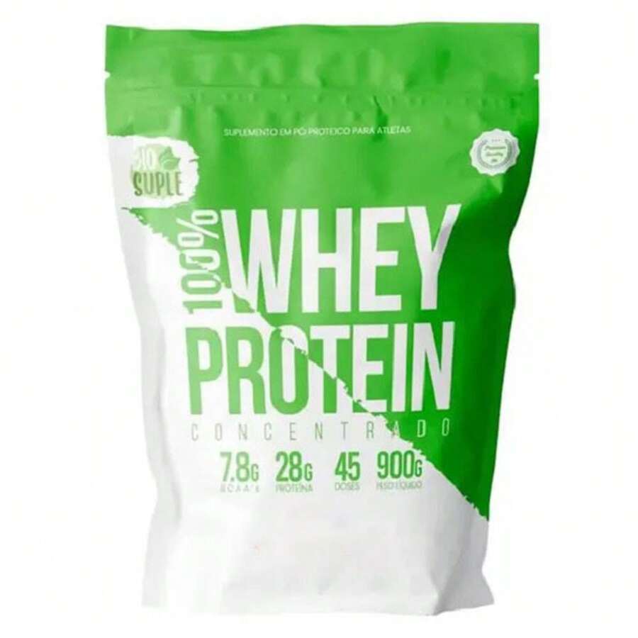 100% Whey Protein Concentrado 1,8kg 3w 28g Proteina Biosuple - Morango - Visão 1