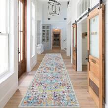 Pauwer Hallway Runner Rug, Boho Washable Runner Rugs with Rubber Backing, Non Slip Carpet Runner for Hallways, Farmhouse Rug Runners for Kitchen Laundry Room Entryway Bathroom