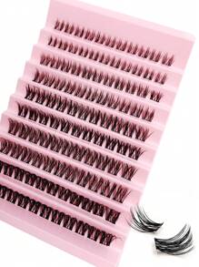 Rikuaild 110 Clusters DIY Eyelash Extensions  Manga Lashes Volume Individual Eyelashes Extensions DIY At Home Suitable For Daily And Holiday Parties - C - View 1