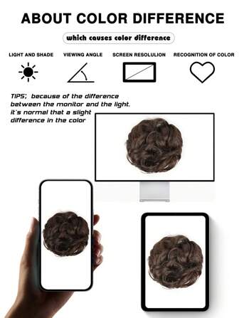 Extensiones de cabello sintético resistente al calor de 6 pulgadas y 50g con moños trenzados en varios colores: negro, rubio, marrón, marrón chocolate, castaño dorado, multicolor. Extensiones de cabello rizado y ondulado natural adecuadas para uso diario, vacaciones, cosplay, fiestas, bodas y principiantes. Regalo fácil de usar.