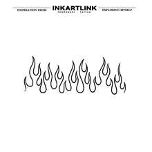 Inkartlink 1張6*10公分火和草本汁圖案暫時性貼紋,紋身,15天持久,半永久性,逼真的假紋身,持久1-2週 - 黑色 - 查看 3
