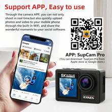 4k60fps 50MP WiFi Hoạt động Máy chụp hình HD Với 131FT Không thấm nước Máy chụp hình Điều khiển từ xa Dưới nước Máy quay phim , Thể thao Máy chụp hình Đối với Bơi lội , Lặn với ống thở Và Phiêu lưu , Với Phụ kiện Bộ dụng cụ Và Hẻo lánh , Thêm Pin Và Pin Bộ sạc , 32G Thẻ - Đen và trắng - Xem 8