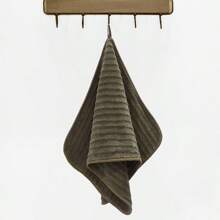 2pcs/Set Water Ripple Texture Bath Towels 1pc 15.74*31.49in Hand Towel + 1pc 27.56*55.12in Bath Towel Bathroom Soft Absorbent Towels For Face Washing And Shower Gift - Brown - View 5