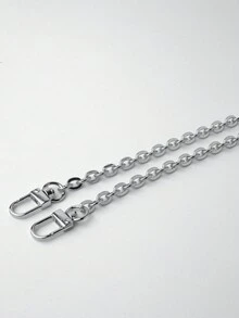 O形鋁金屬鏈條,0.7cm寬直金色手提包鏈帶 - 銀色 - 查看 2