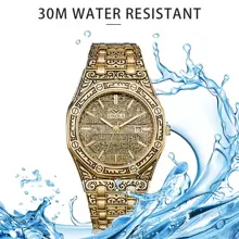 ONOLA Men's Luxury Date Quartz Watch - Gold - View 8