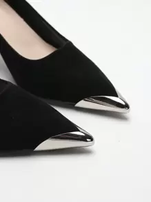 Punta Puntiaguda Para Mujer, Cubierta Protectora Para El Dedo Del Pie, Accesorios Para El Dedo Del Pie, Puntera Extraíble, Cabeza De Metal