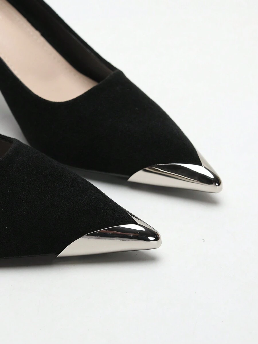 Punta Puntiaguda Para Mujer, Cubierta Protectora Para El Dedo Del Pie, Accesorios Para El Dedo Del Pie, Puntera Extraíble, Cabeza De Metal